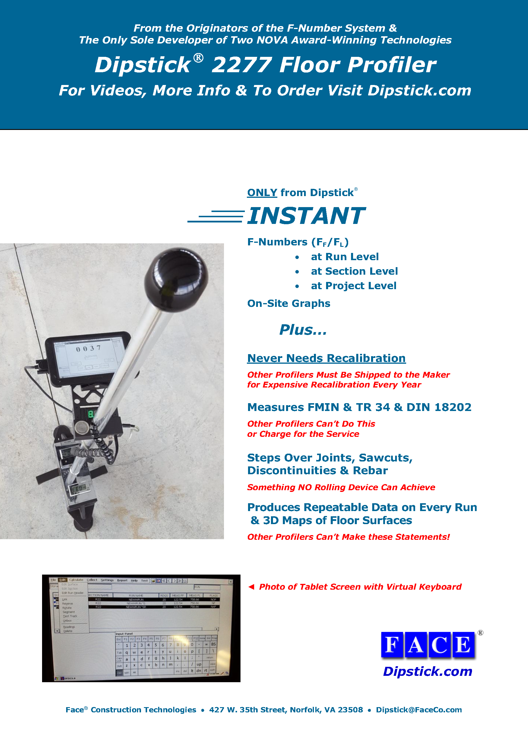 Floor Profiler Info Dipstick